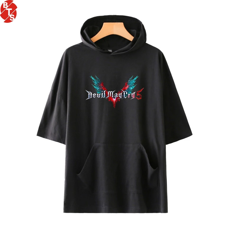 

Hot Game Devil May Cry 5 Hooded T-shirts Women/Men Short Sleeve Summer 2018 New Fashion Style Tshirts DMC Printed Casual Clothes