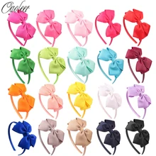 

11 pcs/Lot High Quality Solid Hairbands Princess Hair Accessories Big Bows Plastic Hairband Girl Headband Hair Accessories