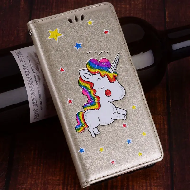 

Retro Phone Case For Apple iPhone X Xs Max XR 7 8 6 6s Plus 5 5s SE Fashion Lady Girl Love Unicorn Wallet Stand Cover Capa DP23Z