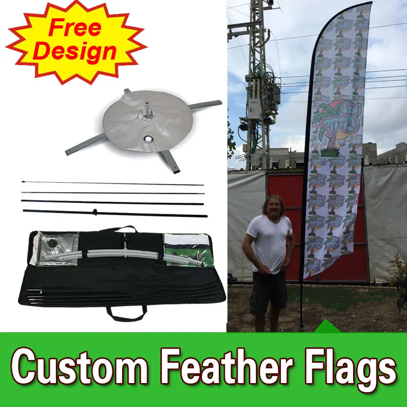 

Free Design Free Shipping Double Sided Cross Base Feather Banners Flag Signs Advertising Feather Flag Nation Promo Flags