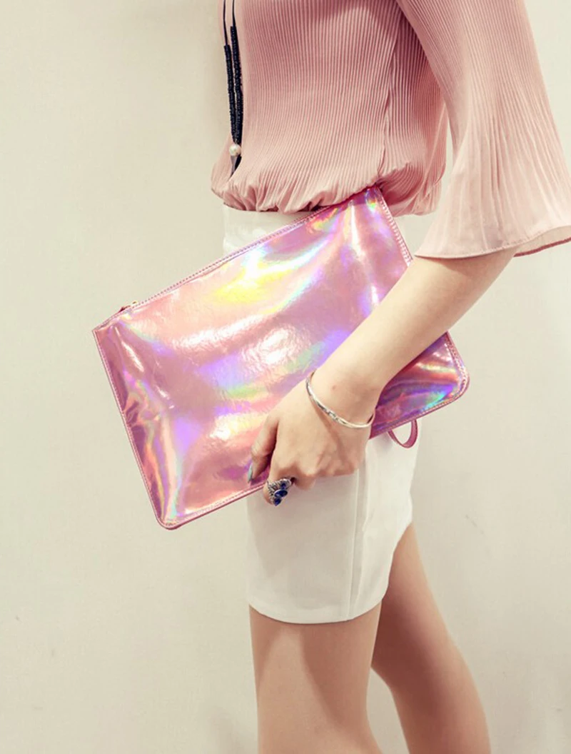 Модные женские сумки-мессенджеры дамские клатчи-Конверты Сумки лазерные женские сумки дизайнерская сумочка клатч