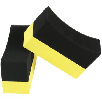 

Hot Sale U-Shape Tire Wax Polishing Compound Sponge ARC Edge Sponge Tyre Brush car Cleaning Sponge