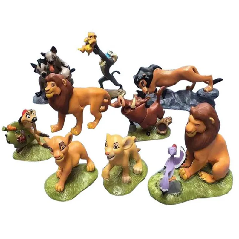 9pcs/Set The Lion King Action Figure Toys Animal Lion Figurine Doll Toys Simba Nala Timon Model Classic Toys