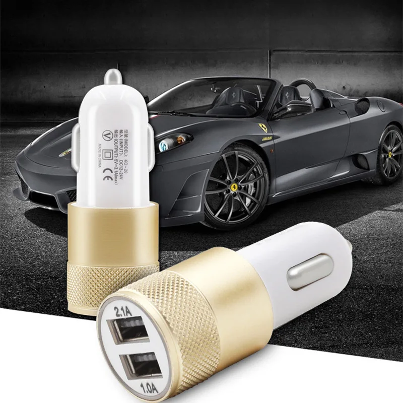 Автомобильный USB двухпортовое зарядное устройство для мобильного телефона