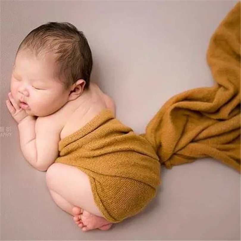 Боди для новорожденных обертывание новорожденная эластичная вязаная пеленка реквизит для фотосъемки детское мягкое Пеленальное Одеяло фон реквизит для фотосъемки