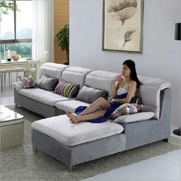 living room furniture modern fabric sofa European sectional sofa set o1205