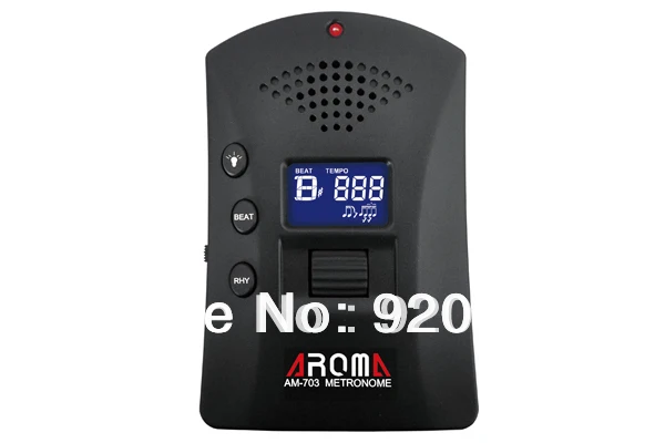 

AROMA AM-703 Stand Alone Digital Metronome Earphone out put Brand New Musical Instrument LED Indicator Mini Beat Tempo