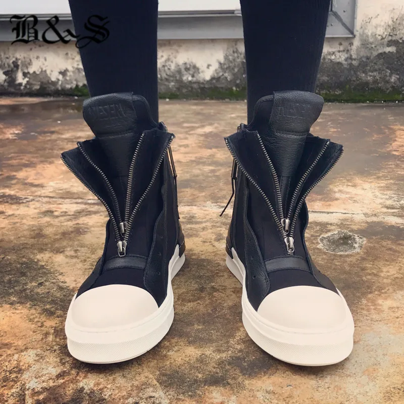 Дизайнерские фирменные новые высокие ботинки ручной работы на плоской подошве с двойной молнией; персонализированные уличные ботинки; очень крутые мужские ботинки по индивидуальному заказу