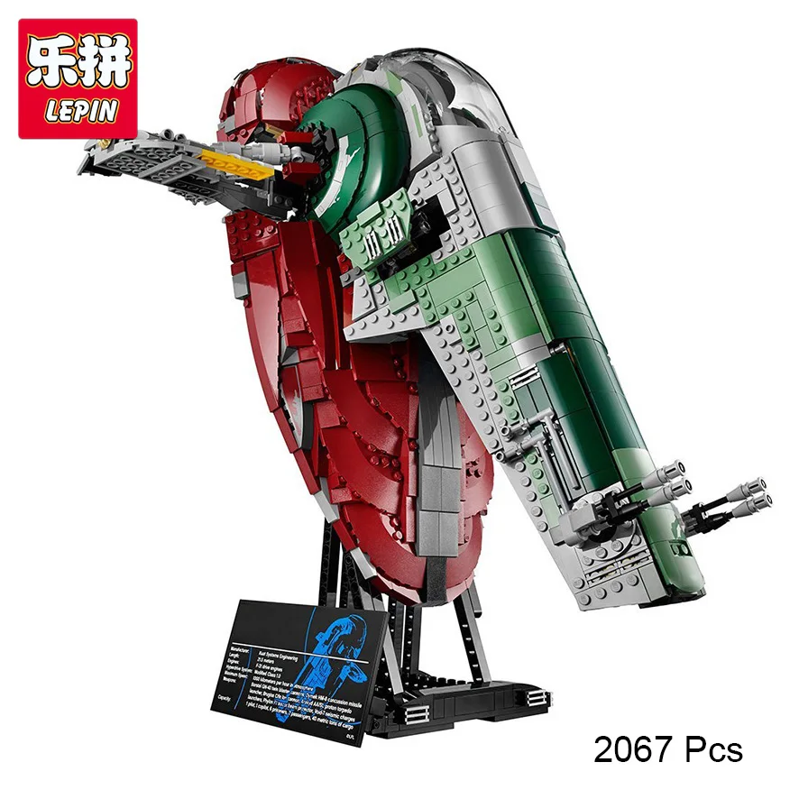 

LEPIN 05037 Star UCS plan Slave 1 Model I Building Block Bricks Toys Kits Compatible with Lego 75060 Children Gifts 2067 Pcs