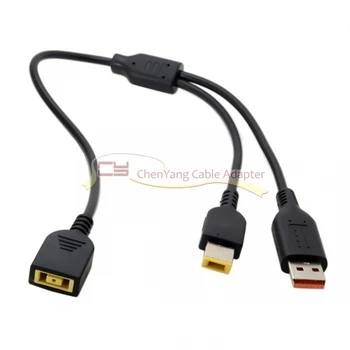 

100PCS/Rectangle Jack Female 11.0*4.5mm to Special USB & Rectangle Charger Male Cable for Lenovo thinkpad for yoga3-14 yoga900