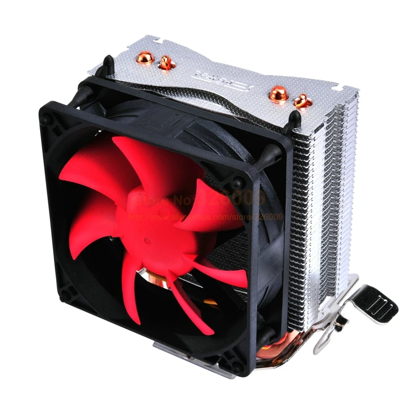 PcCooler 2 heatpipe 8 см вентилятор CPU кулер для Intel LGA 775/1150/1151/1155 для AMD AM2+/AM3/FM1/AM2/939 Вентилятор охлаждения