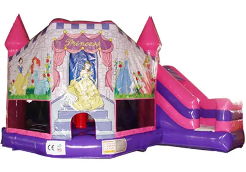 Белоснежная надувной замок и слайды розовый фиолетовый красочные игрушки