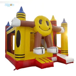 Коммерческий Класс Надувной Батут Дом в форме лица с улыбкой батут-замок для игровых площадок