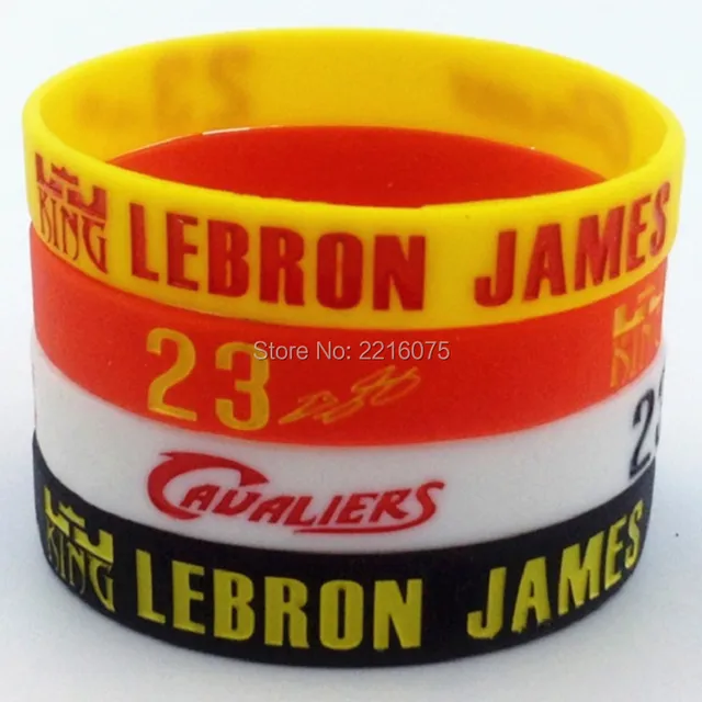 40pcs 4 colours lebron james wristband silicone bracelets free