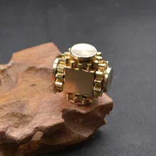 Спиннер зубьями связь Шестерни металлический медный Спиннер помочь страдающие СДВГ снять стресс беспокойство аутизма взрослых