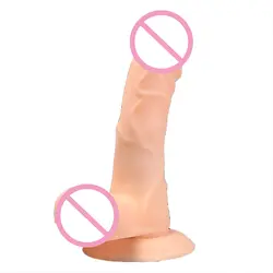 Реалистический вал сильная присоска женская мастурбация virgina гибкий пенис текстурированная петух gspot секс-игрушки для женщин 14 см