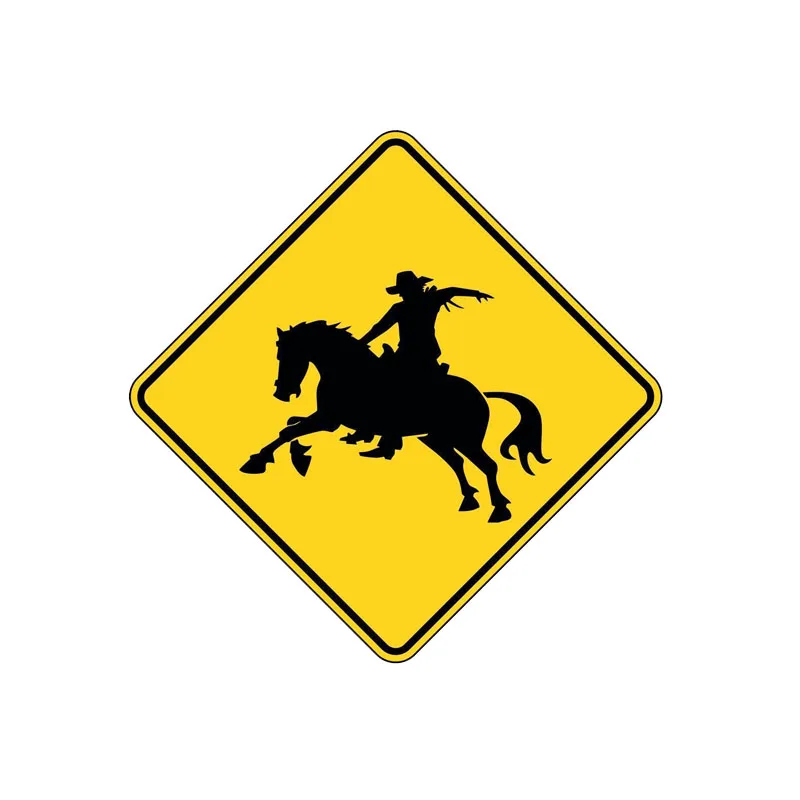 YJZT 13 سنتيمتر * 13 سنتيمتر الأزياء الحصان سباق خيال PVC ملصق سيارة صائق 11-00123