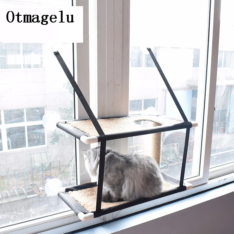 Крепкое стеклянное окно, кошка, гамак, моющаяся кровать для кошки, однослойное или Двухслойное уютное домашнее животное, подвесное окно, кошка