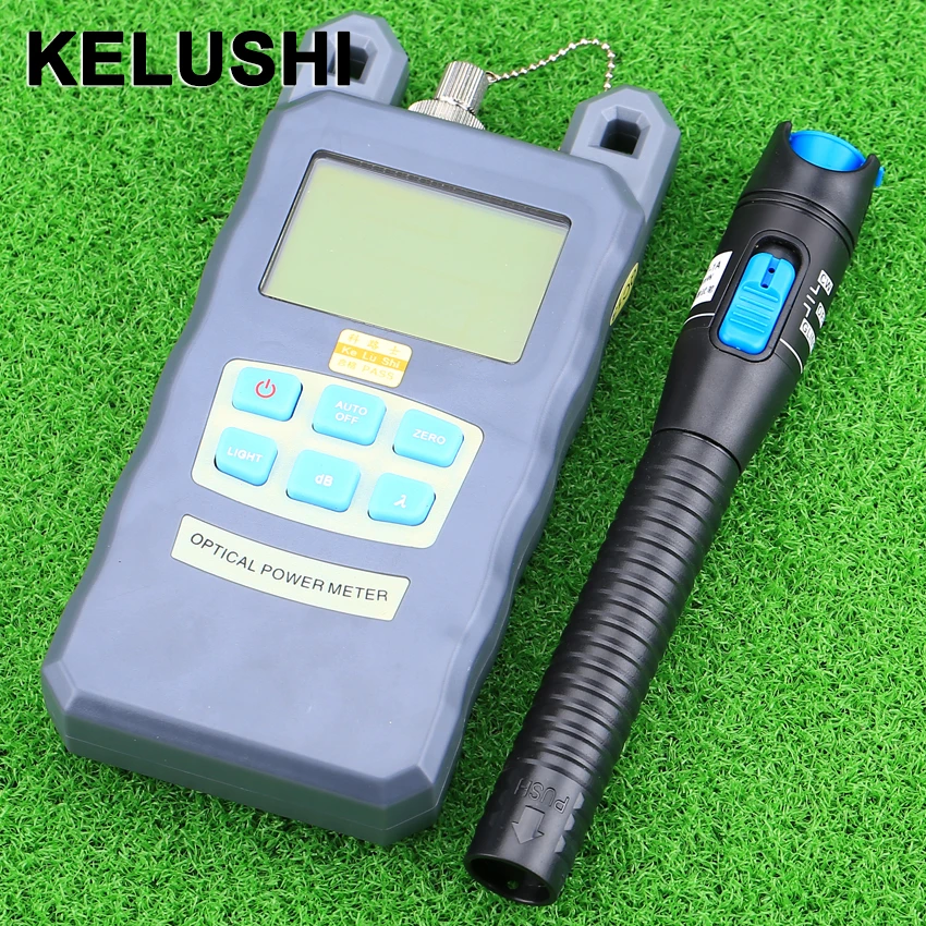 

KELUSHI Optical Fiber Power Meter (-70dBm~+10 dBm) Fiber Power 1mw 5KM Plastic Visual Fault Locator Fiber Cable Tester Kits