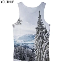 YOUTHUP, майки, мужские 3D майки с принтом снежной елки, летние футболки, одежда для бодибилдинга, фитнеса, мужские топы, спортивные костюмы размера плюс