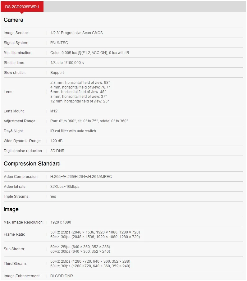 DS-2CD2335FWD-I 2
