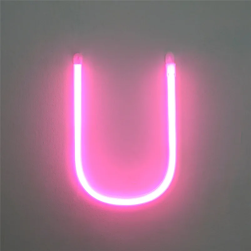 LED Letter Night Lights Plastic Light Up Letters Standing Hanging Warm Pink Light Home Decor Luces Led Decoracion 40JUL2243