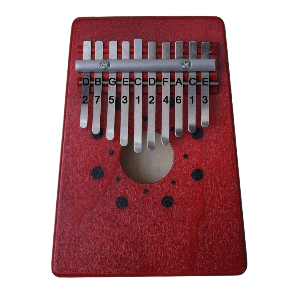 

10 Key Kalimba Single Board Mahogany Thumb Piano Mbira with Tone Sticker Toy Musical Instrument for kids