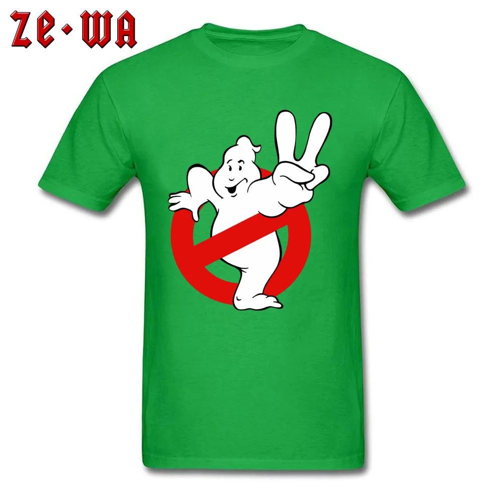 Oversized Men Tops Tees Ghostbusters Casual T Shirt 100% Cotton Short Sleeve Summer Tee Shirts Round Collar Drop Shipping Ghostbusters green