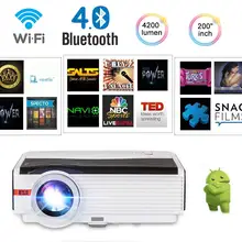 CAIWEI Android 6 0 OS LCD HD Video Projector Home Theater WIFI Bluetooth LED Beamer Wireless