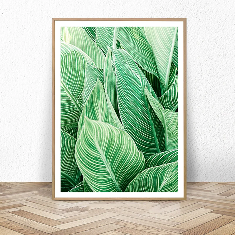 Tropical Plant Wall Art, Leaf Print, Tropical Wall Decor, Plant Leaf Printable, Leaf Wall Deco