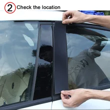 Matiz da janela para o piano do carro preto janela centro pilar adesivo para k2 k3 k4 k5 cerato kx3 kx5 acessórios do carro exterior