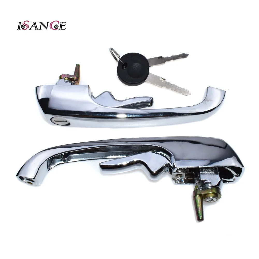 ISANCE Left Right Outside Chrome Door Handles 211 898 205N For VW BUS