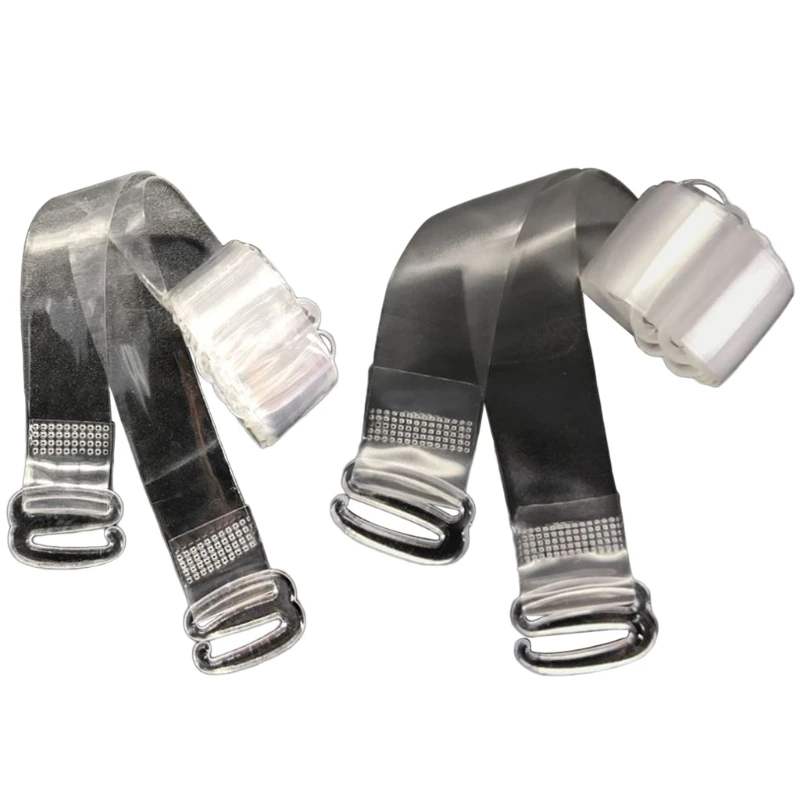 1 Pair / 2 Pcs High Quality Plastic Clear Bra Straps Shoulder Womens