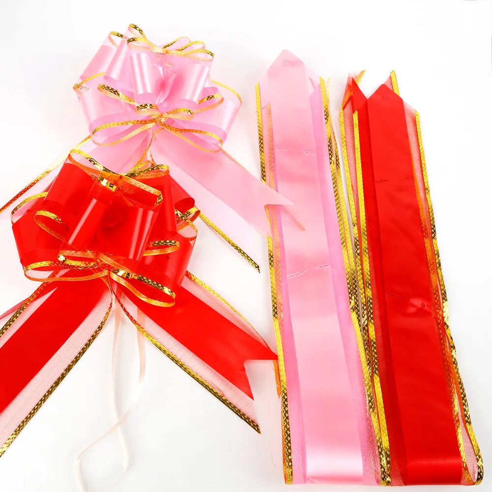 New Arrival 10pcs/bag Pull Bow Ribbons Gift Wrapping DIY Pull Flower