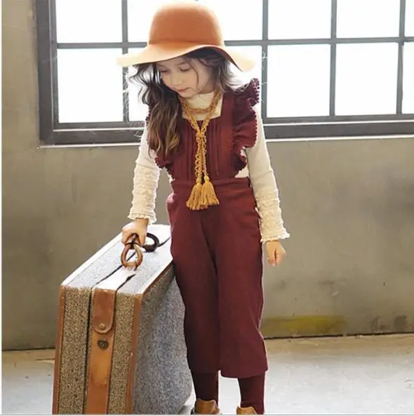 2017 Fall Overalls Kids Cotton Jumpsuit Girls Fashion Korea Baby Denim