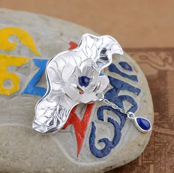 

S925 silver silver lotus style classic female models of simple style atmosphere explosion models