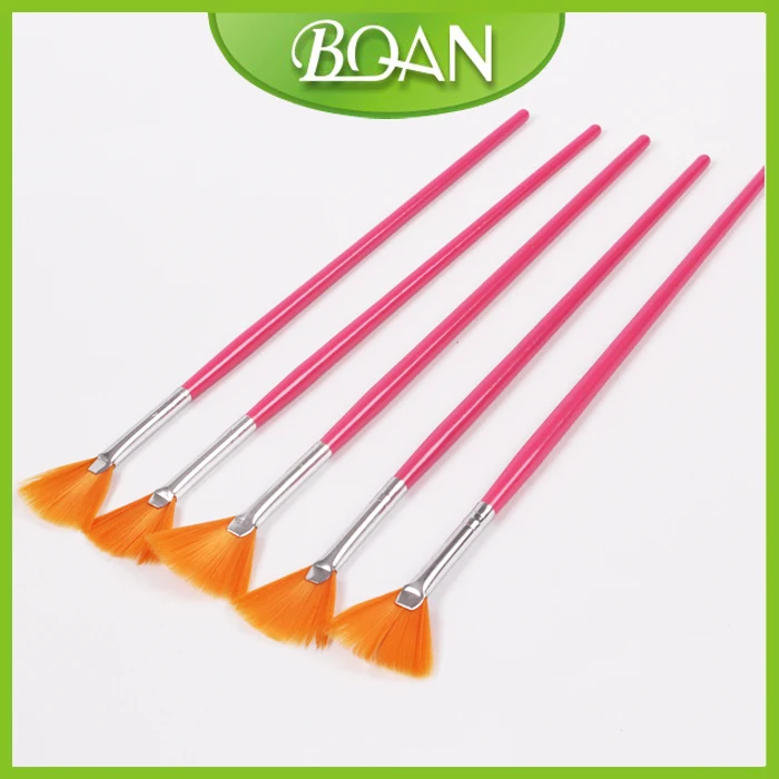 Free Shipping New Brand Wholesale 5PCS Wooden Fan Brush Professional