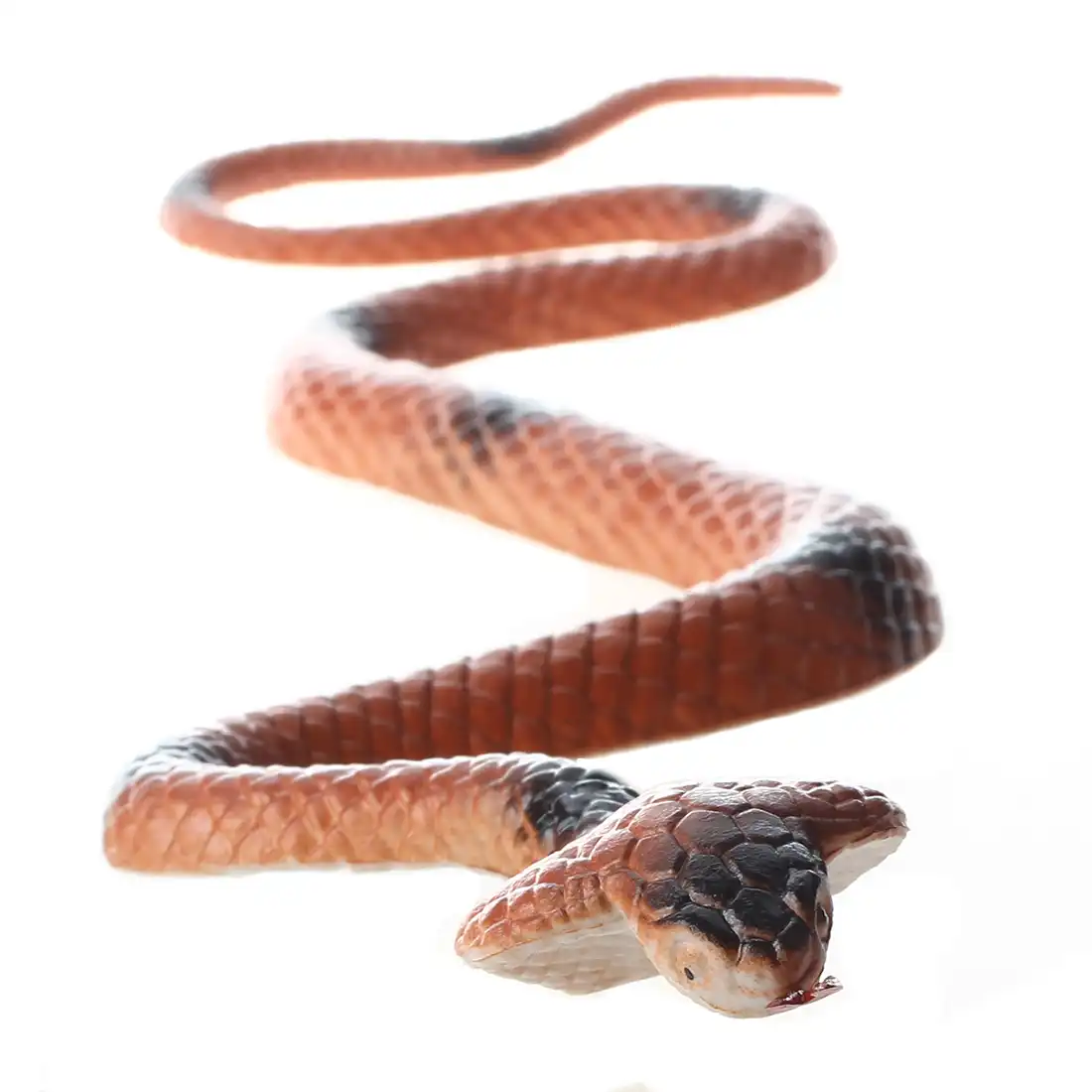 new brown new soft rubber fake snake vinyl plastic figure prank