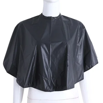 

Short Square Black Waterproof Hairdressing Salon Barber Hair Cutting Cape Cloth