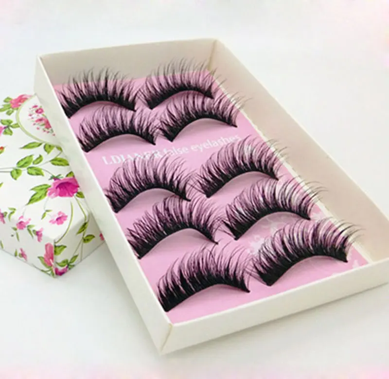 

5Pair/10Pair 3D Mink Lashes Natural Thick Fake Eyelashes for Natural Handmade False Eyelashes for Girl's Lashes Makeup Beauty