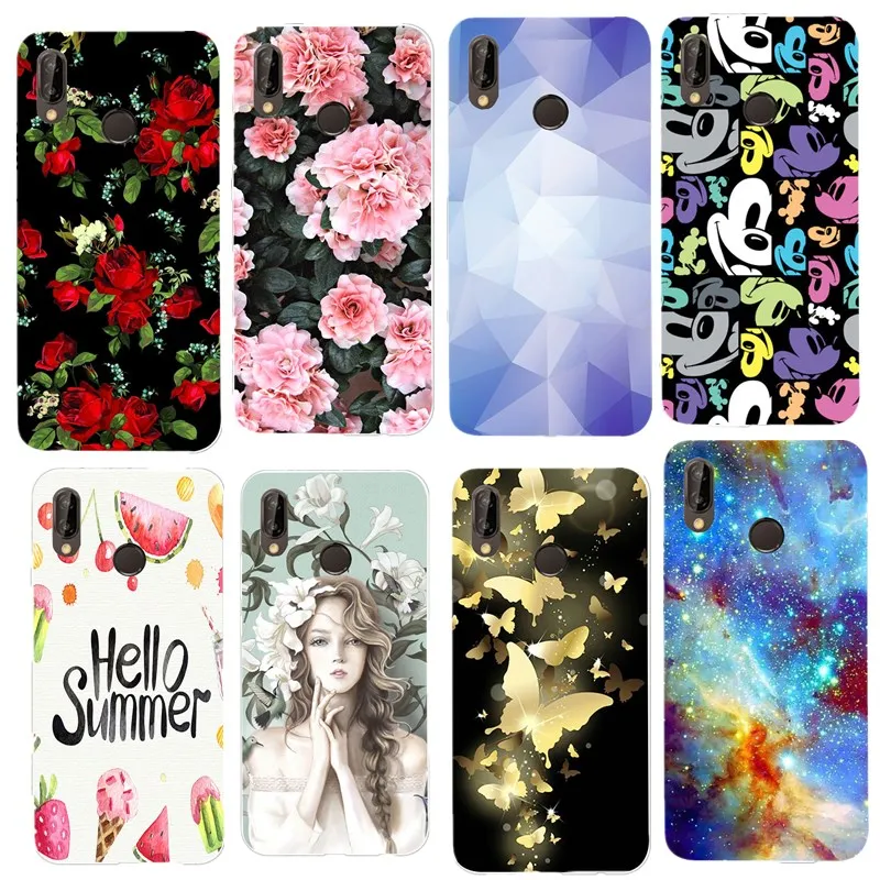 

Full Cover 360 Protection Case Flower for Hauwei P20 Lite Cases Soft TPU Silicone for huawei p Smart case Coque Funda Capa