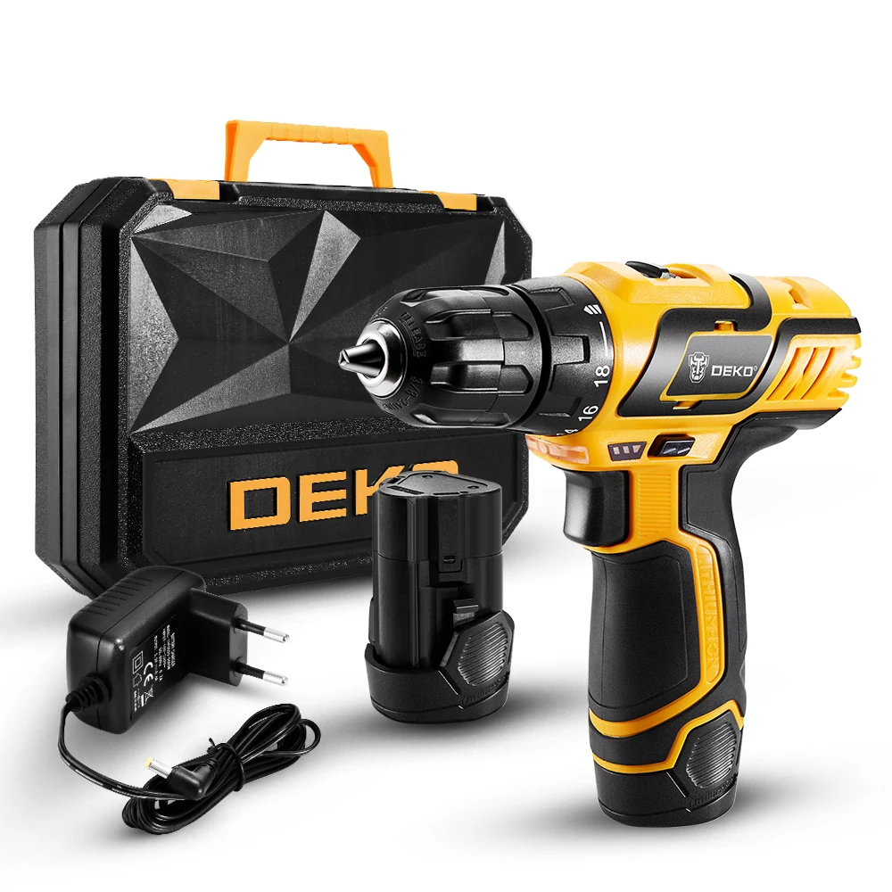 DEKO GCD10.8DU3 10 8 V MAX Аккумуляторная дрель электрическая отвертка гравер мини