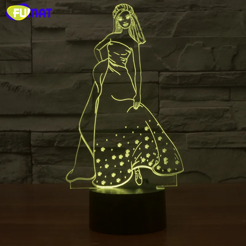 FUMAT 3D Lamp Beauty Night Light Bedside Lights Table Lampara With Changeable Ancient Kids Gift | Лампы и освещение