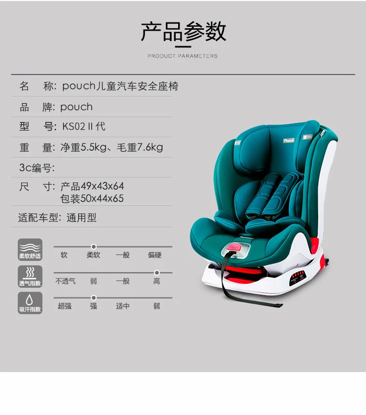 Детское безопасное сиденье isofix9 месяцев-12 лет автомобильное детское автокресло 3C Сертификация