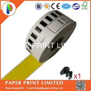 

10 Rolls Brother Compatible Yellow Color DK-22210 Label 29mm*30.48M Continuous Compatible for Brother Label Printer QL-570/700