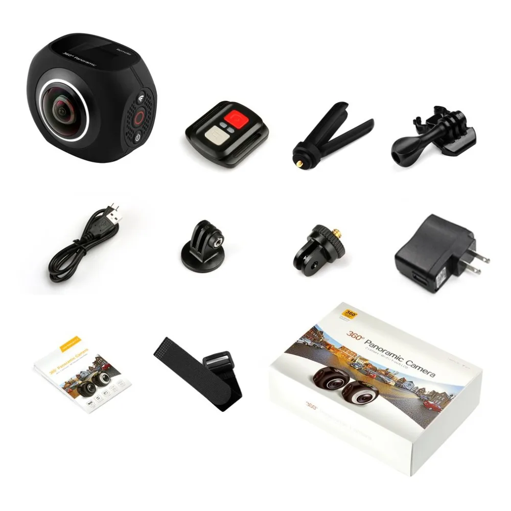 Volemer 360 Degree VR HD 4K Panoramic Video Camera High Resolution Wifi UHD Wide Angle Fish Eye Dual Lens Action Sports Camera (9)