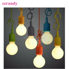 Hot Silicone E27 Home Ceiling Pendant Lamp Light Bulb Holder Hanging Fixture S08 Drop ship
