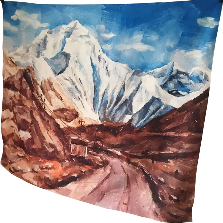 

Tapestry decorative tarpaulin Everest canvas canvas bed blanket（size：200*150）