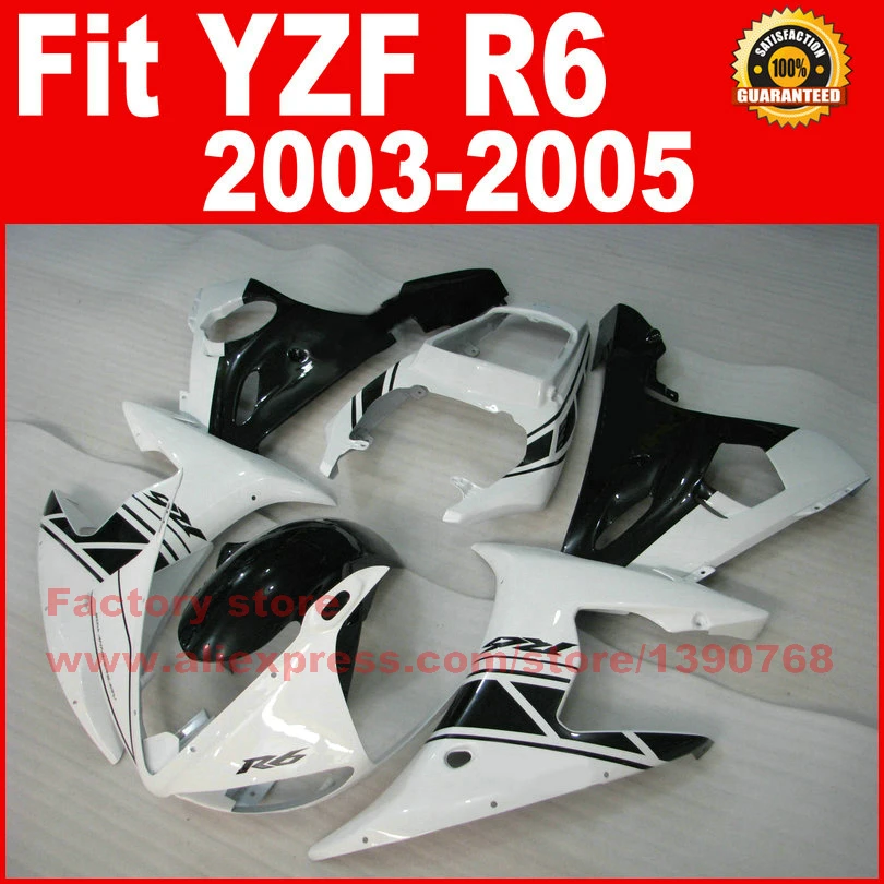 

Детали мотоцикла для YAMAHA R6, 2003, 2004, 2005, комплекты обтекателей, черный, белый, YZF R6, комплект обтекателей 03, 04, 05, 7, подарки