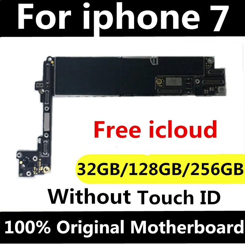 Полный разблокирован для iphone 7 4 дюймов материнская плата с сенсорным ID/без